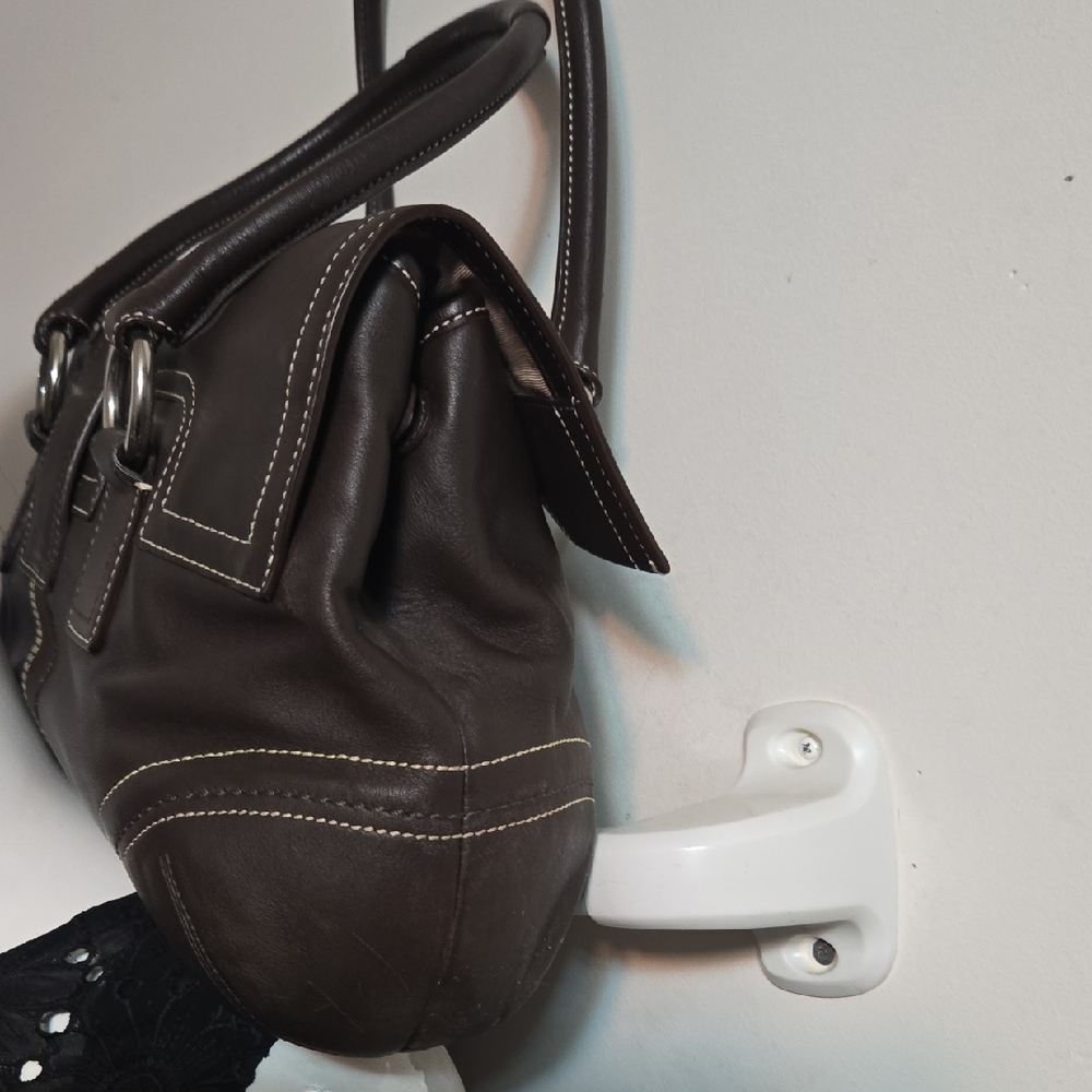 Coach Dark Brown Leather Handbag - Picture 3 of 16